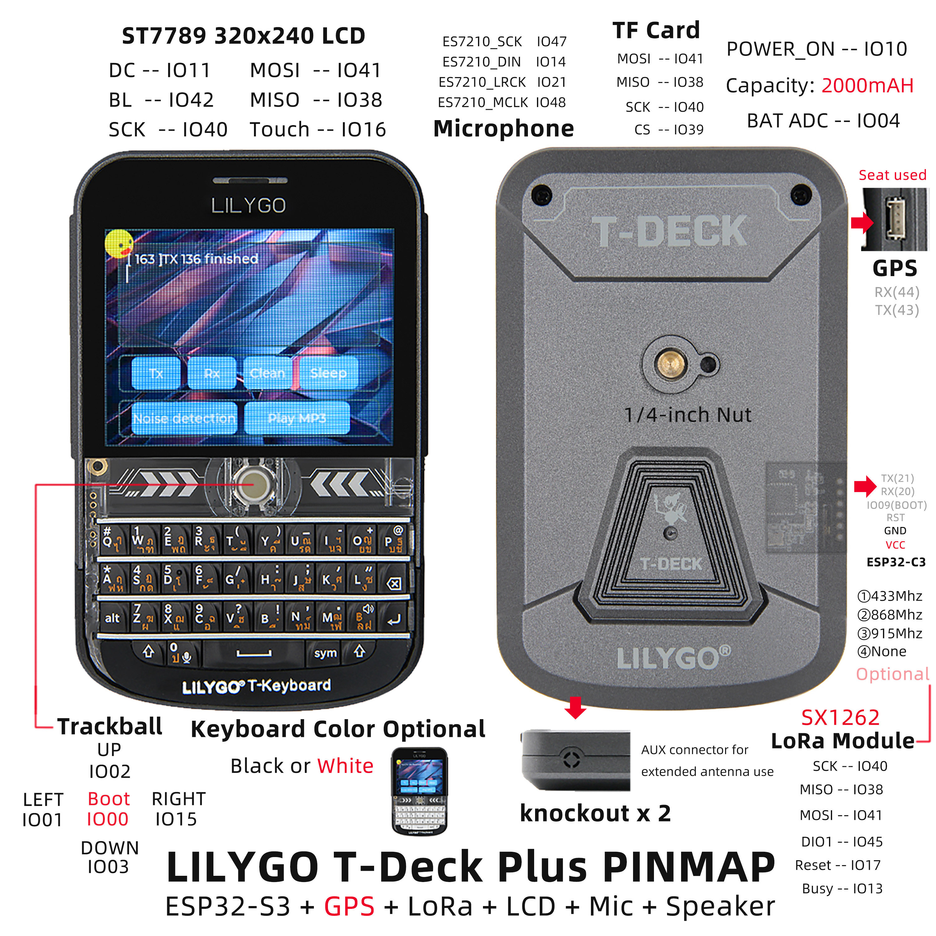 LILYGO® T-Deck Plus：ESP32-S3 GPS LoRaWAN+LCD长距离通信模块，开启智能生活新篇章！🚀-开发板-淘宝百科网