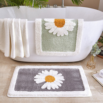 Bathroom absorbent toilet non-slip mat Carpet mat Household mat Door mat doormat Daisy high and low velvet