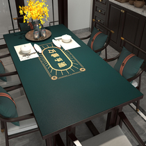 Leather tablecloth Waterproof and oil-proof wash-in and anti-hot Simple modern household table mat Table cloth New Chinese tea table mat