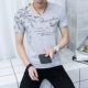 2018 mới đẹp trai quần áo ngắn nam áo thun ngắn tay 丅 桖 cotton mùa hè nửa tay nửa nam áo phông nam tay ngắn có cổ