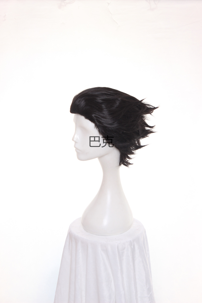 Cos tóc giả kiểu dáng đảo ngược trọng tài nam nhân vật chính Cheng Bu Tang Long một bộ cosplay tóc giả màu đen - Cosplay đồ ngủ cosplay nữ sinh