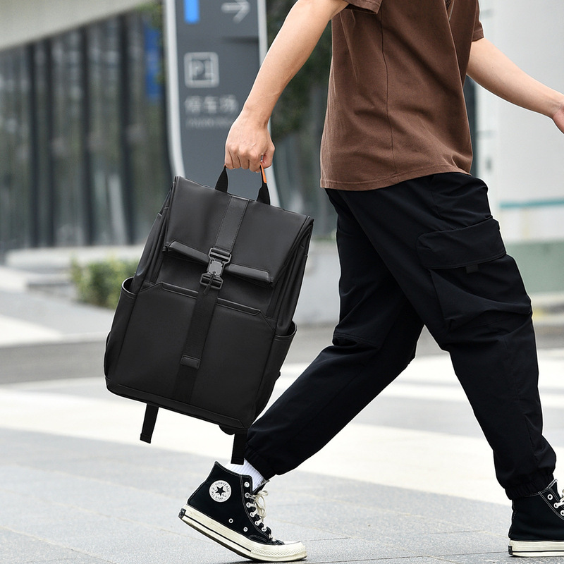 New Men's Backpack, Large Capacity Laptop Commuter Backpack, Casual Business Travel Computer Bag, Student School Bag