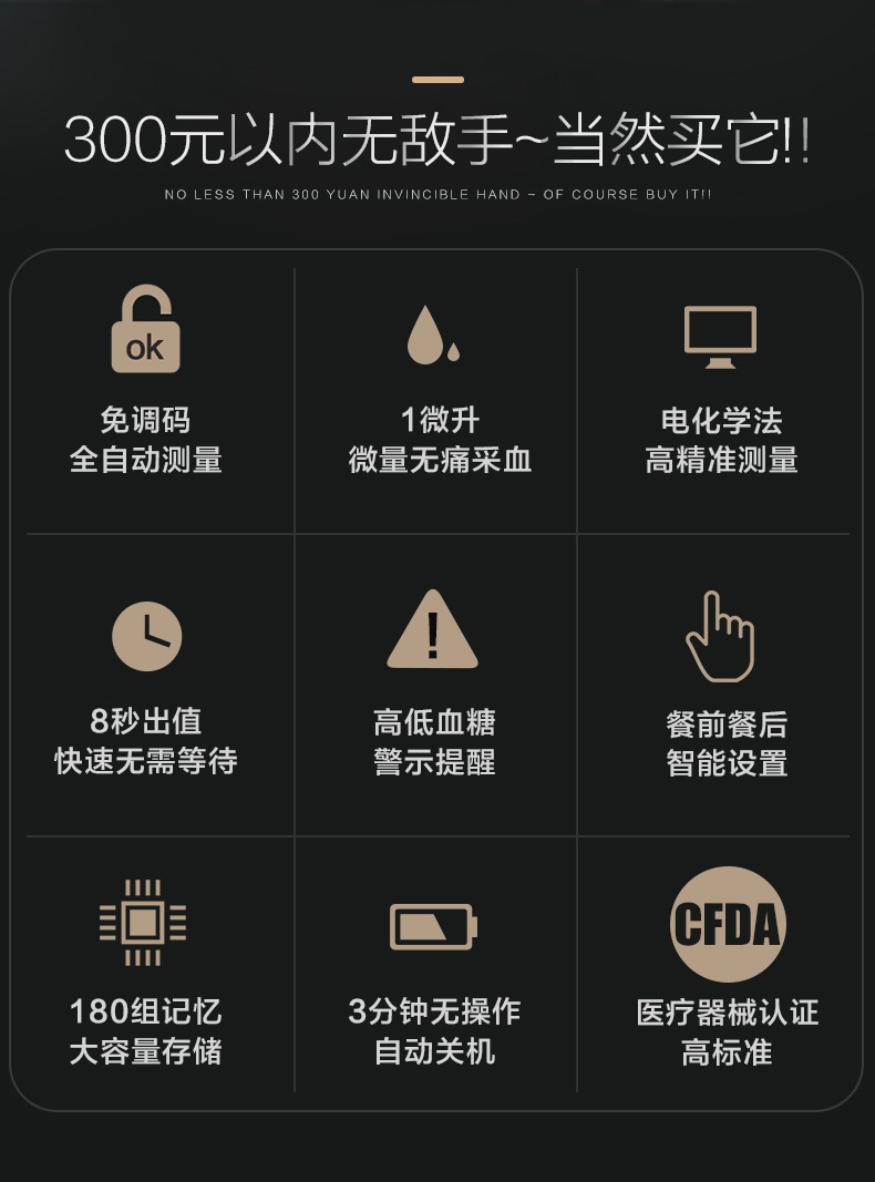 可孚 家用血糖测试仪 附赠25次耗材 图2