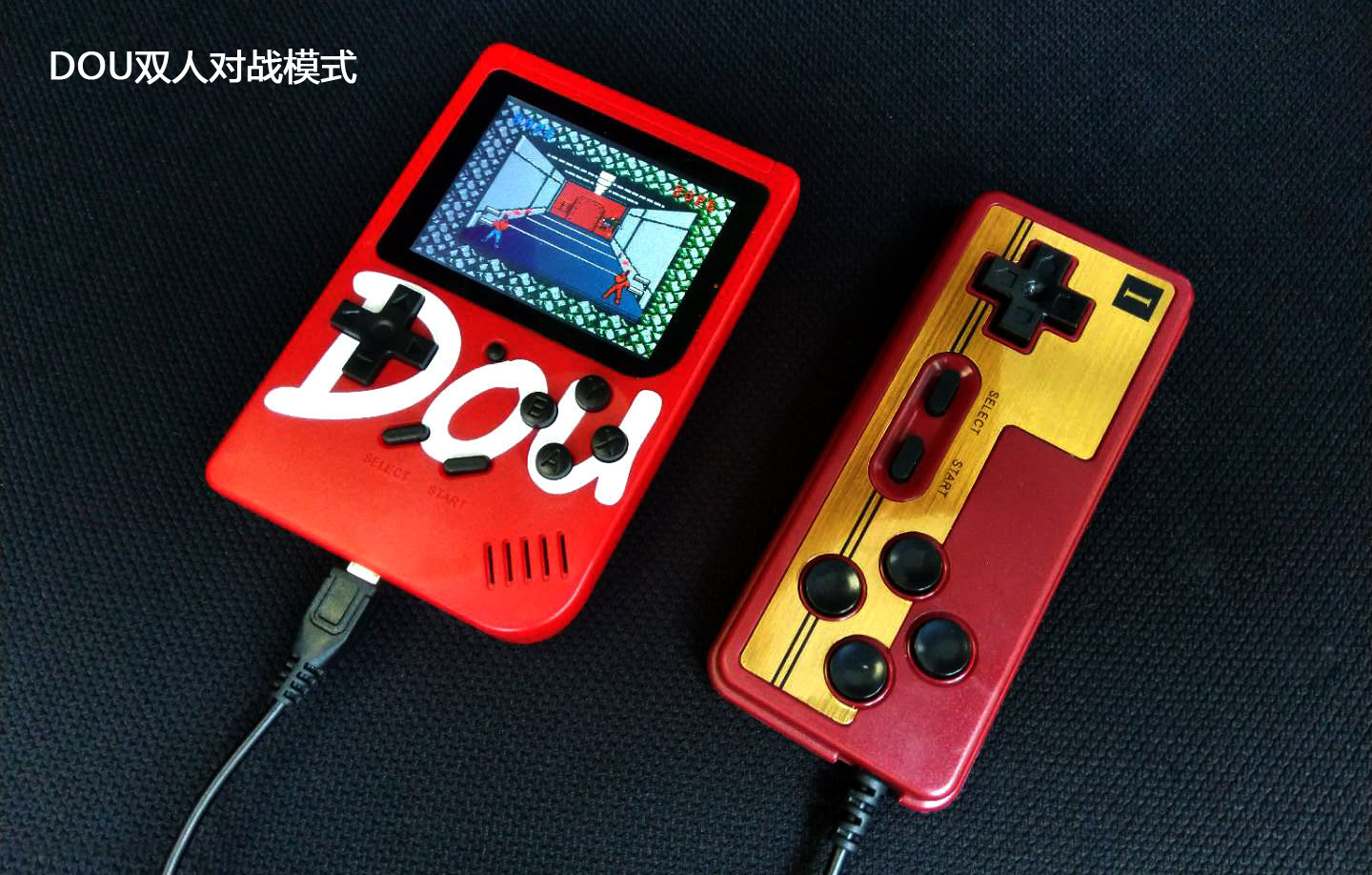 Dou retro cổ điển mini SUP cầm tay trò chơi cầm tay 300 trò chơi cầm tay kép chống lại hộp cầm tay Nga - Bảng điều khiển trò chơi di động máy chơi game cầm tay sup