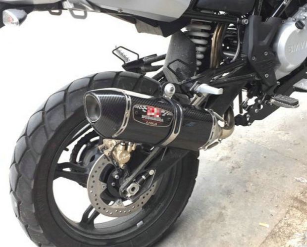 Kho báu được sửa đổi, ngựa ống xả bằng sợi carbon G310R G310GS đầy đủ phần của âm thanh vụ nổ bằng thép không gỉ để gửi chống vảy - Ống xả xe máy nỉ pô xe máy