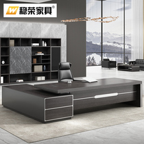 Office owner table minimalist modern single large class bench head manager table desk chair combined plate style furnishings