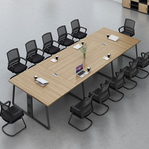 Office furniture conference table long table brief modern training talks table plate strip table meeting room table and chairs combination