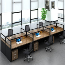 Office furniture Brief modern computer desk 4 6 Peoples booth Working position Staff Desk Chair Composition