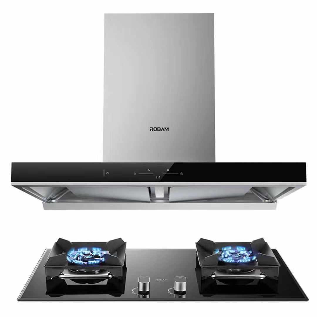 Boss Robam Eurostyle double-cavity double-woo suction ventilator gas stove 60A1 60A1 57B2 9B332 9B332