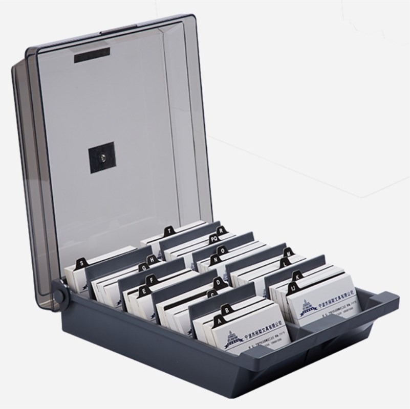 Jelis 1000-capacity business card case, two-rank film box, business card storage and classification box