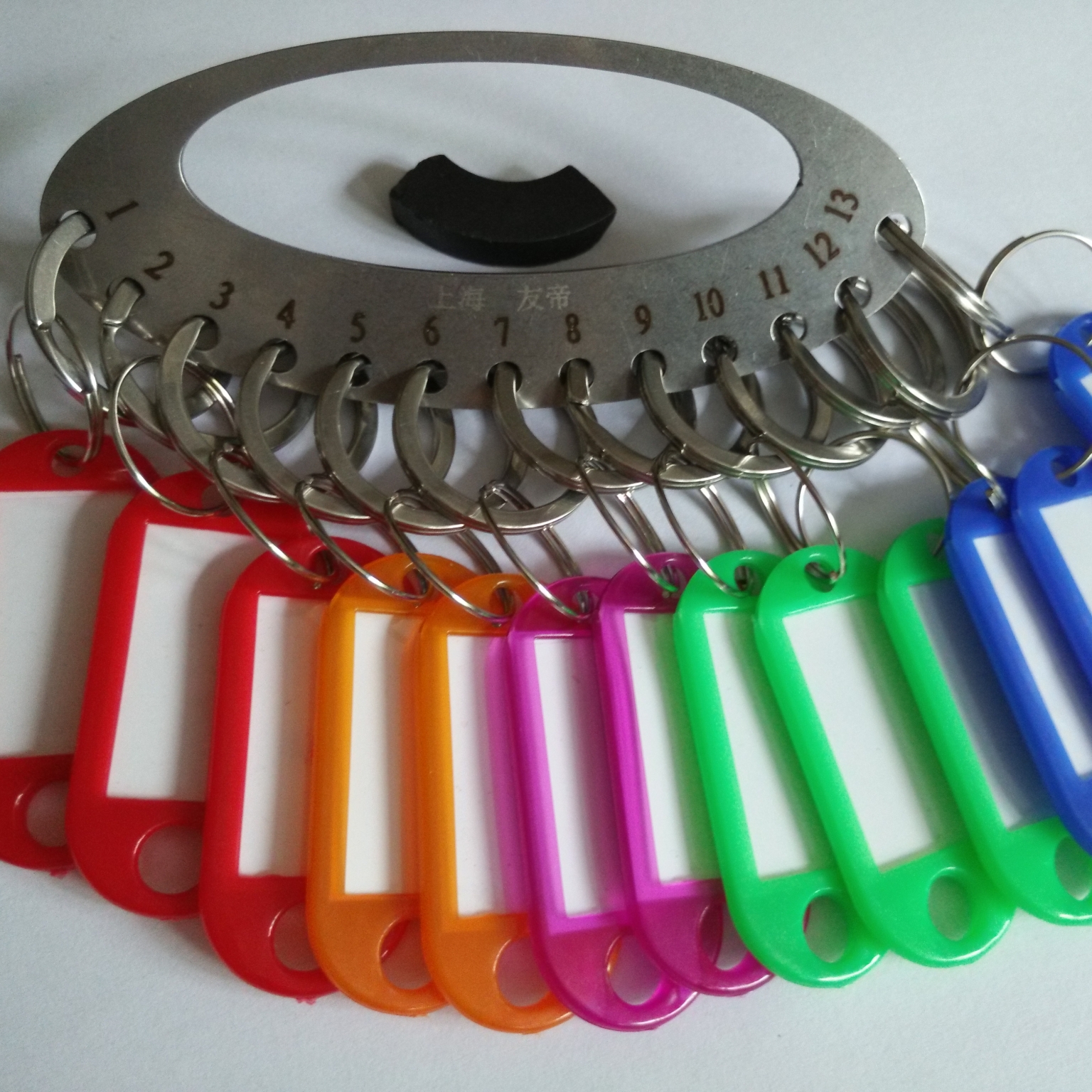 Stainless steel 13-position keychain key plate 1 5mm thick portable keychain key ring key ring
