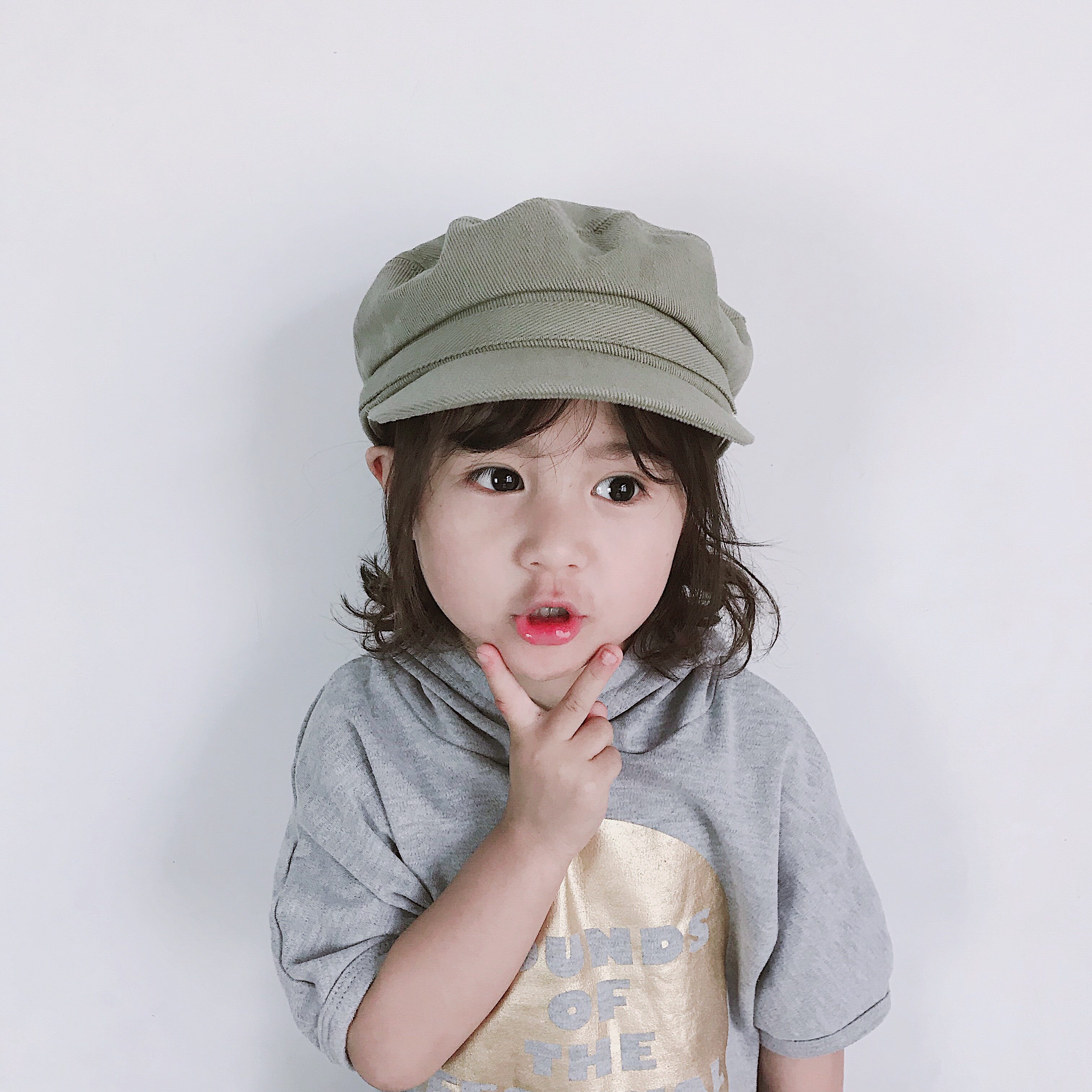 Child Duck Tongue Cap Berets Girl Fashion Beirai Hat Han Edition Baby Baseball Cap Tide Boy Sunhat Summer Cool