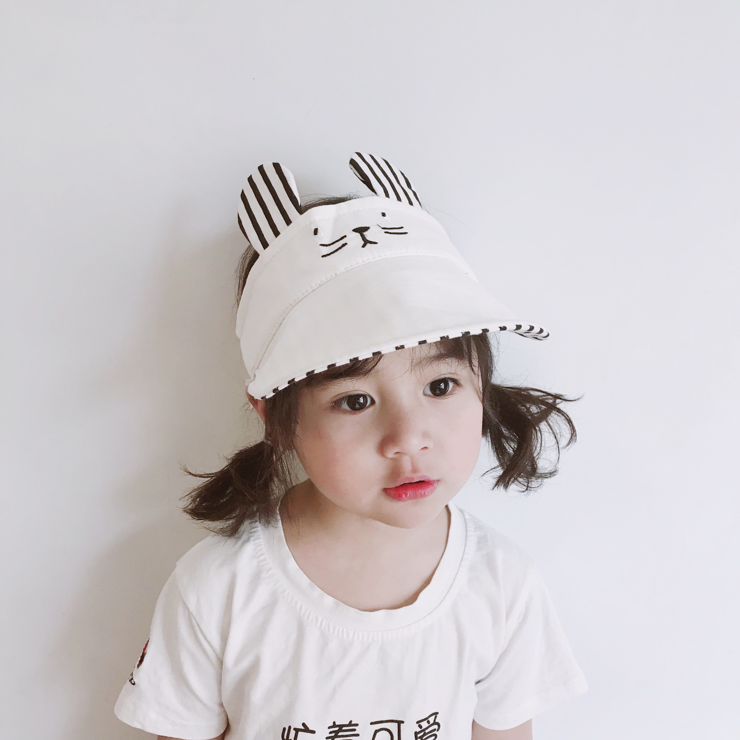 Baby empty top hat cute hat summer thin section sun hat without top boy sun hat little girl cool hat sun protection