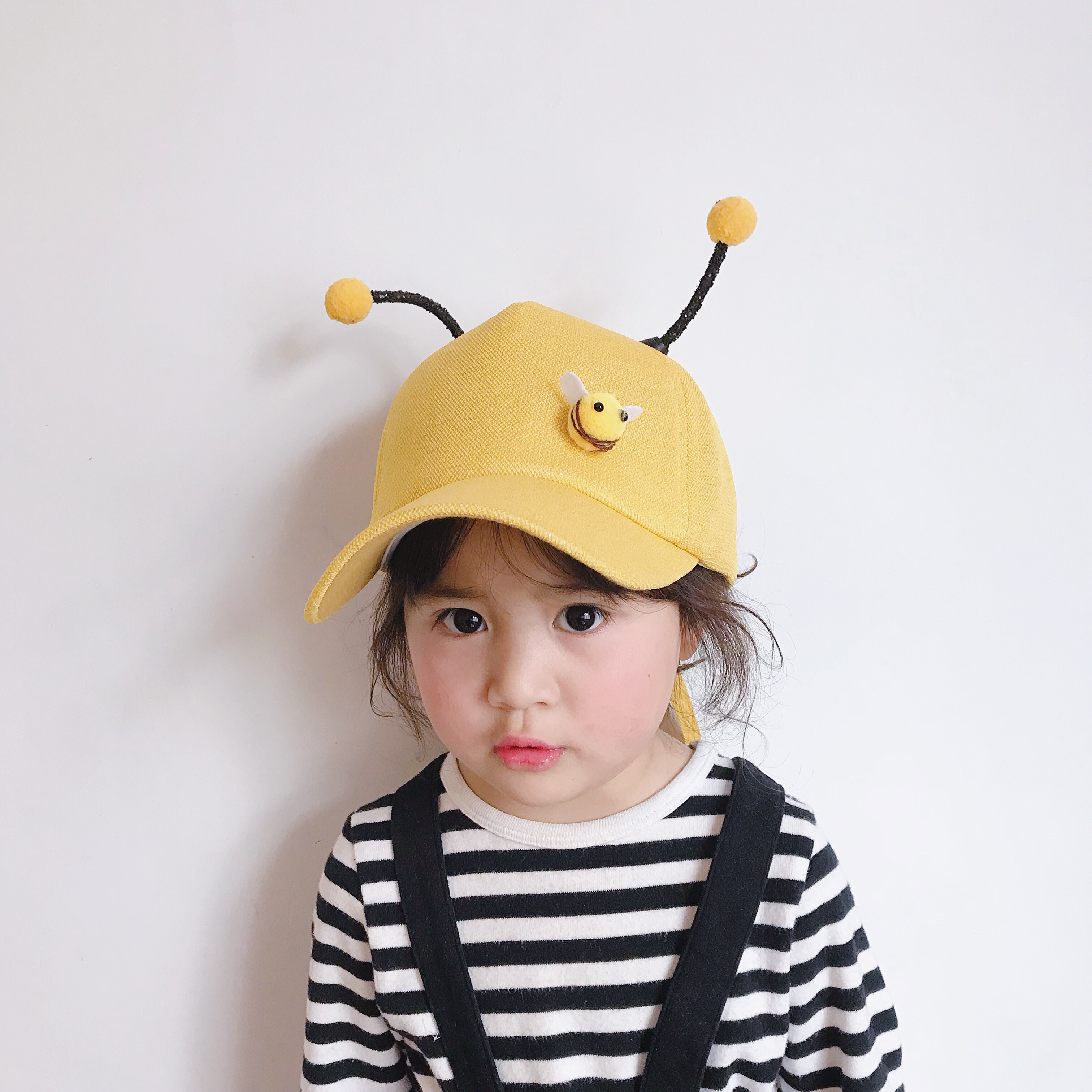 Children's hat spring and autumn baby cute cap cartoon little bee boys baseball cap all-match girls sun hat