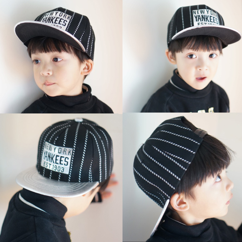 Children hip hop hat male and female Korean version gold trend baseball cap cool baby duck tongue cap short hat along the flat eatery sunhat