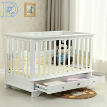  Crib solid wood baby bed multifunctional European-style game bed can be changed into a human bed sofa desk is not idle