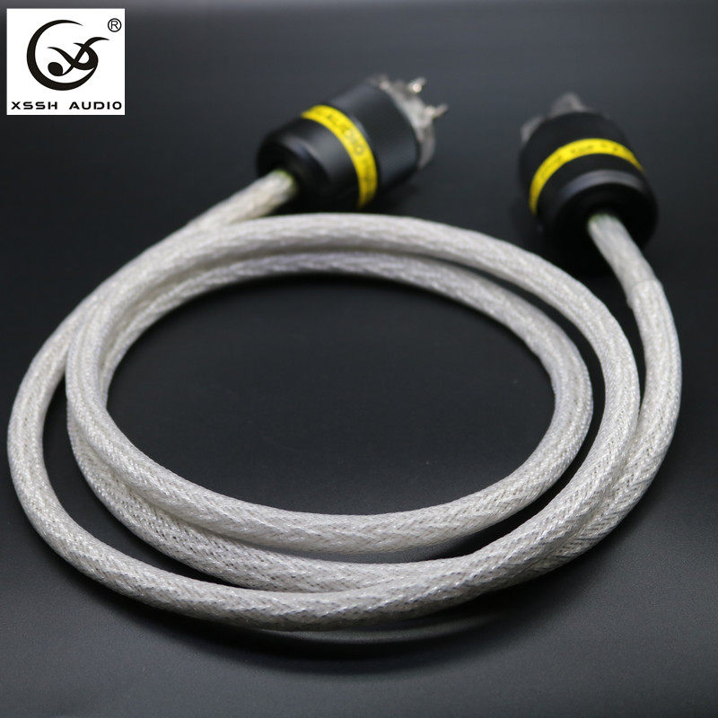 Gold Bao 8AG Single Crystal Silver Pure Silver CD Power Amplifier HIF Fever Sound Connection American Head Tail Plug Power Cord