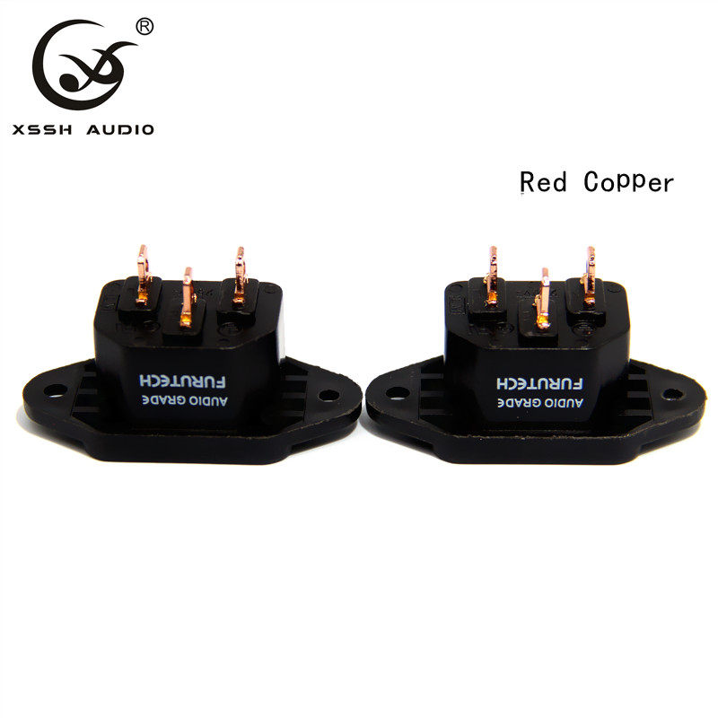 Ancient river gilded red copper power input power tail socket IEC tail insert mother seat electric cooker rear seat-Taobao