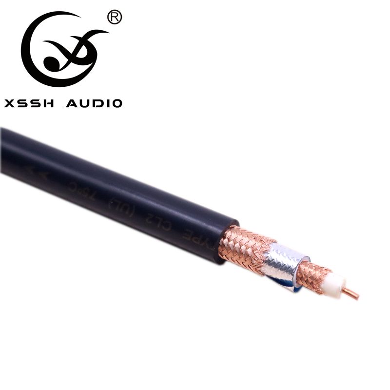 Tianxian is equipped with TYPECL2 single crystal copper fever audio line coaxial line 75 euro subwoofer signal line HIFI wire