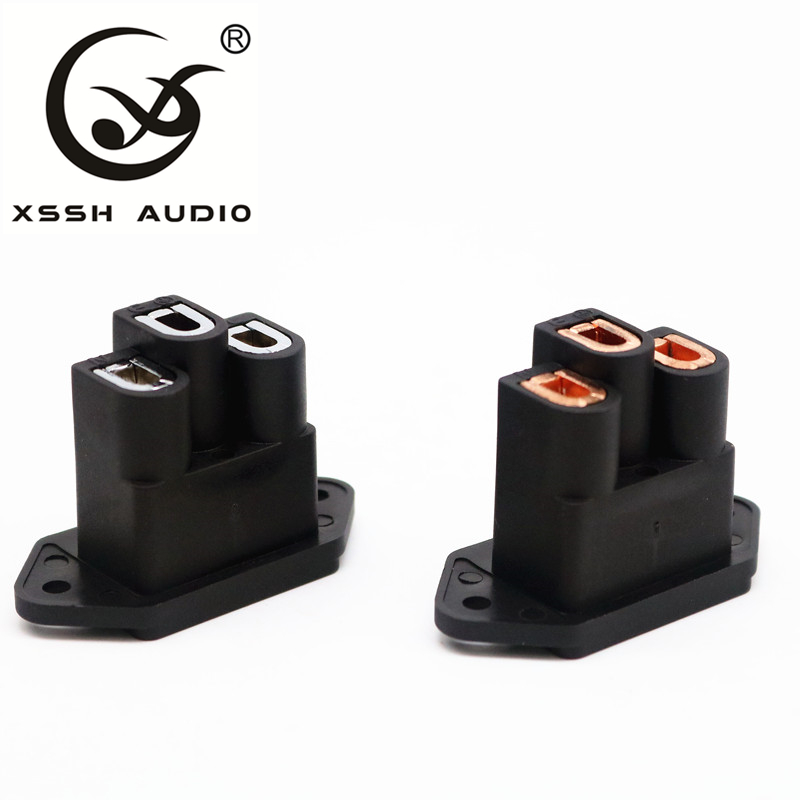 Guhe NCF copper rhodium-plated HIFI fever free welding IEC power plug tail seat audio CD power amplifier tail seat