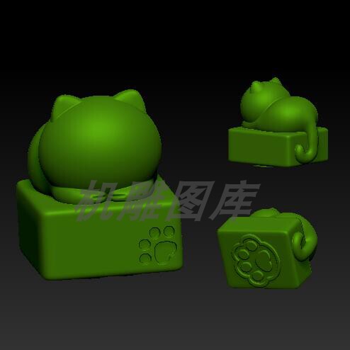 Cat Paw Stamp, Three-Dimensional Cat Stamp, Round Sculpture Stl File, 3D Printing Model File C717