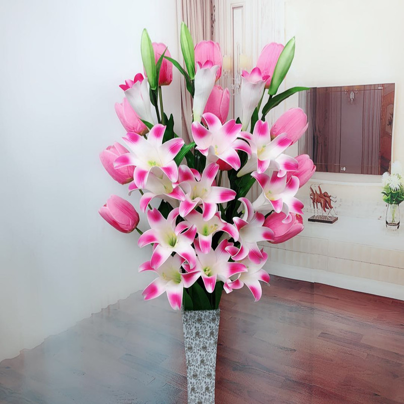 Cao cấp ren lớn vòng eo lớn hạ cánh cao phòng khách hạ cánh hoa giả bình hoa mây mới sản phẩm đặc biệt cung cấp - Vase / Bồn hoa & Kệ chậu nhựa trồng lan