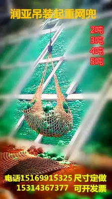 Lifting cargo net Lifting net Pocket Lifting lifting net Lifting rope belt Marine loading and unloading net Nylon flat net Safety protection anti-fall