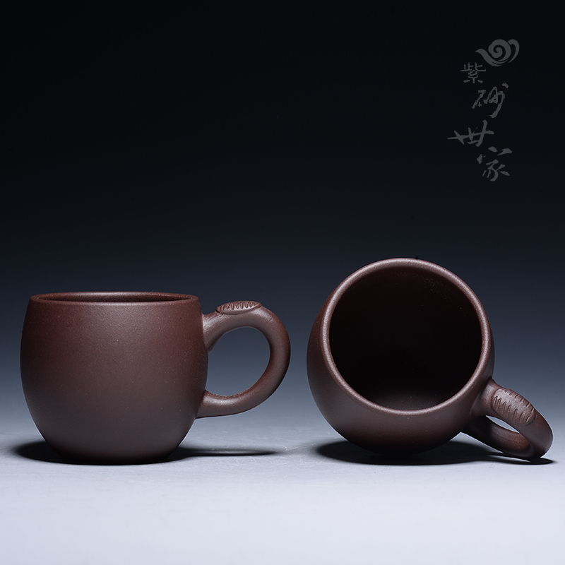 Zisha Cup with the Master Cup Tea Cup kung fu tea cup pure handmade purple mud tea single Cup Yixing small Cup