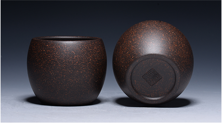 Bộ tách trà Yi Zisha Cup Cup Vàng Đen Sand Zhu Mu Cup Cup Cup nhỏ Kung Fu Tea Cup Cup Master - Trà sứ bình pha trà lock&lock