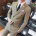Bộ đồ vest nam ba mảnh đẹp trai đôi hàng đêm Slim phiên bản Hàn Quốc của bộ vest đơn phù rể phù rể shop quần áo nam Suit phù hợp