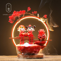 Primeyheart Running Water Pendulum Pieces Chinese Wedding Gifts Send Girlfriends Creative Gift Ceramics Wedding decorations