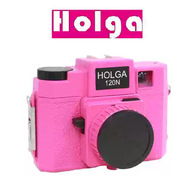 HOLGA leak 120N film camera 120N film camera multiple exposure glass lens can turn 135 Rose Red