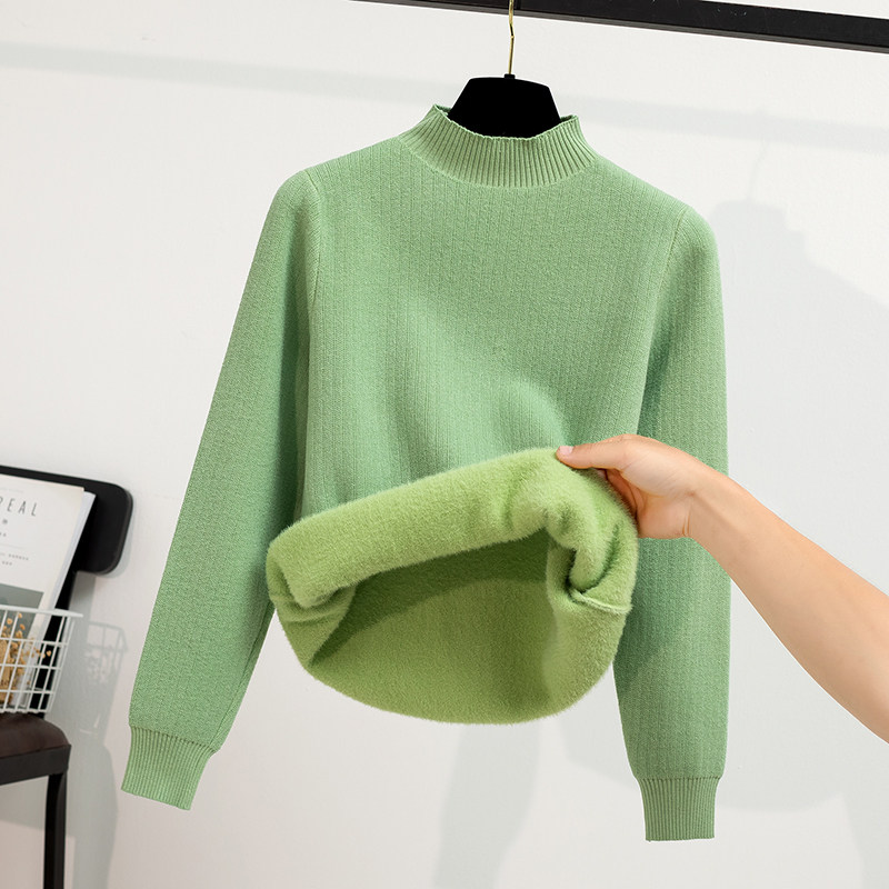 Hanging-thickened blouse in autumn and winter to get a new large-scale knitting shirt