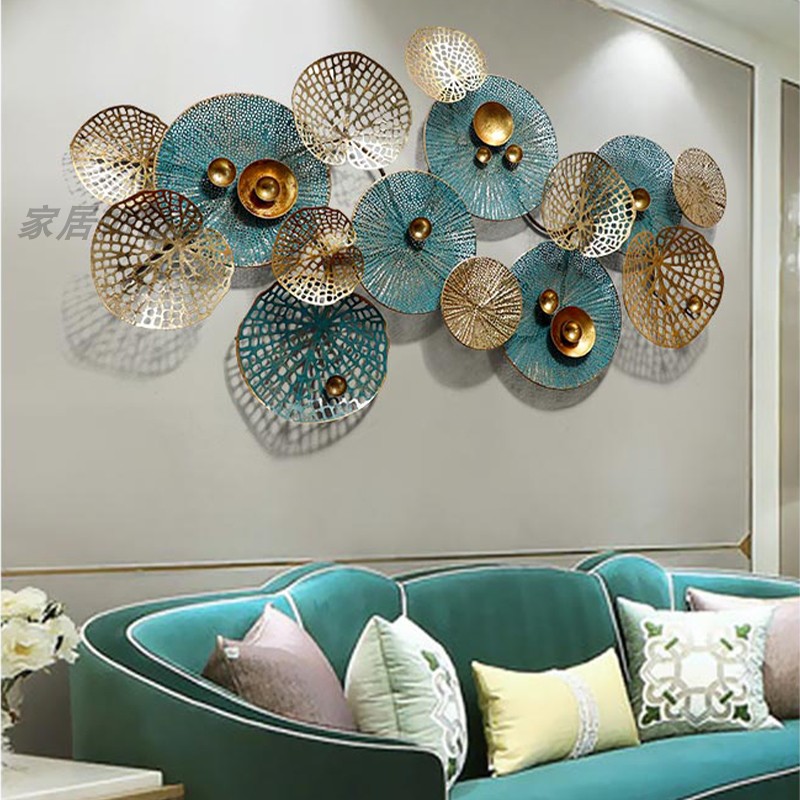 Living room pendant wall decoration light luxury American style wall sofa background wall hotel wall decoration creative wall decoration