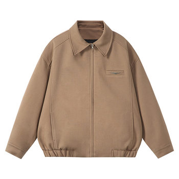 New harrington detroit executive style solid color autumn and winter men's jacket heavy texture niche popular men's clothing wholesale