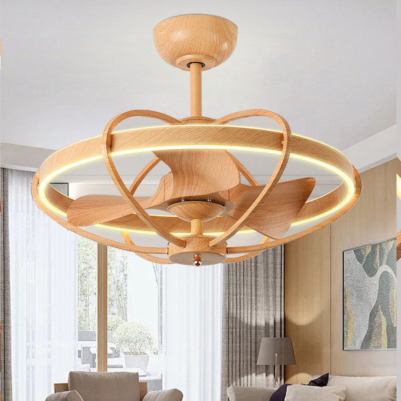 Invisible ceiling fan light ceiling fan light dining room Living room Bedroom Nordic modern minimalist frequency conversion mute fan chandelie for home