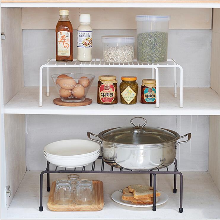 Kitchen Storage Rack Retractable Two Layer Single Layer Partition