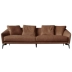 Cổ áo sofa da Ý Ý ba phòng khách căn hộ nhỏ hiện đại tối giản Sofa da Bắc Âu lớp da bò - Ghế sô pha Ghế sô pha