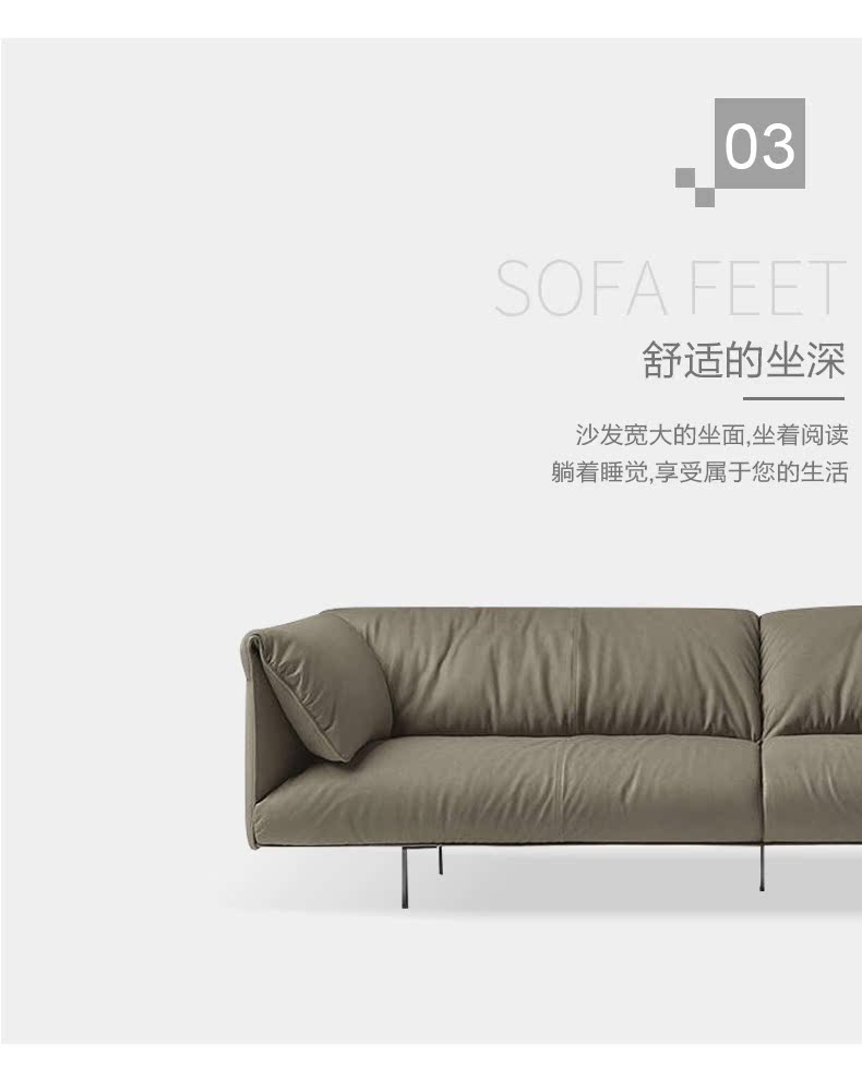Ling Ang sofa da sang trọng Bắc Âu hiện đại tối giản bốn căn hộ nhỏ ba người là khá tốt với sofa xuống - Ghế sô pha bộ ghế sofa gỗ