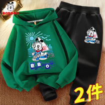 Babu Boy Kids Suite Spring and Autumn Clothing 2022 New Childrens Clothing Culture Boys Spring Childrens Clothes