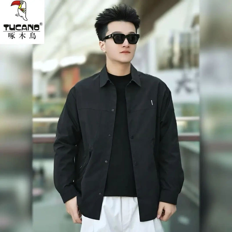 Tucano/Woodpecker Spring and Autumn Fashion Trend Versatile Men's Lapel Shirt Jacket
