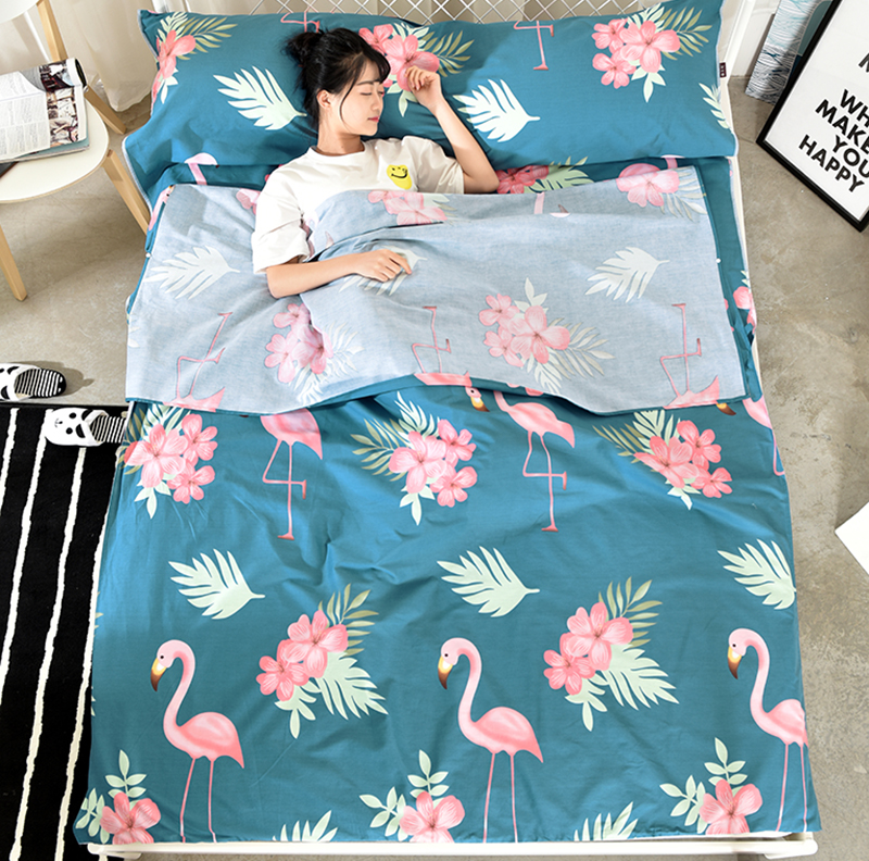 Travel Hotel Sepal Sleeping Bag Adults Indoor Guesthouse Double Quilt Cover Portable Tourist Anti Dirty Bed Linen Pure Cotton