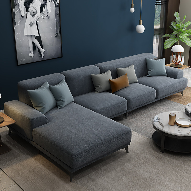 Nordic Latex Tech Cloth Art Sofa Combination Suit Extremely Minimalist Modern Size House Living Room Furniture Innate