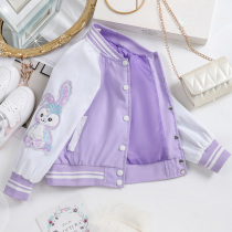 Girl Letter Embroidery Baseball Clothing Baby Ocean Childrens Sweater Sweater Big Child Hare Jacket Cover