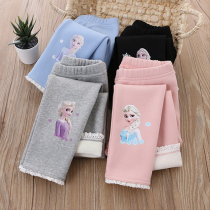 Girls punched pants in autumn and winter wear gas children in winter to warm Princess Aisa baby pure cotton long pants