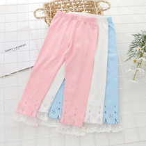 Girls bottle spring and autumn pure cotton baby Princess Aisha Childrens Spring dress wear long pants outside