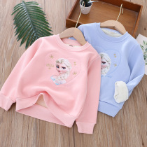Children plus jacket girl in winter dress of the child Princess Aisha girl hits a blouse thicker cartoon tops for childrens clothes