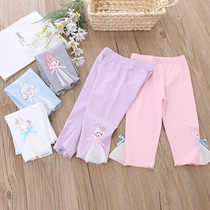 Girls punch pants summer dress thin baby baby baby in pure cotton children cartoon pants white summer