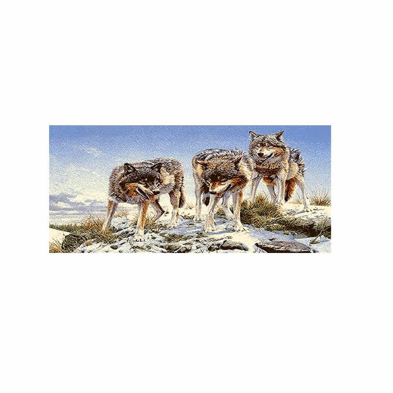 Pure wool Living room Bedroom Book Room Office Snow Domain Wolf Plot Decoration Painting Wall Blanket Tapestries