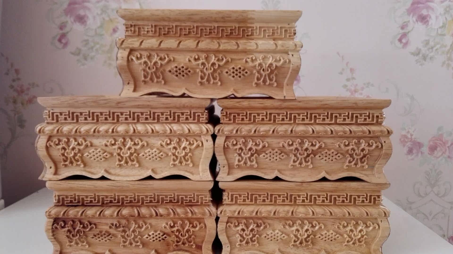 Mongolian carved wooden plate 15cm #15cm #7cm